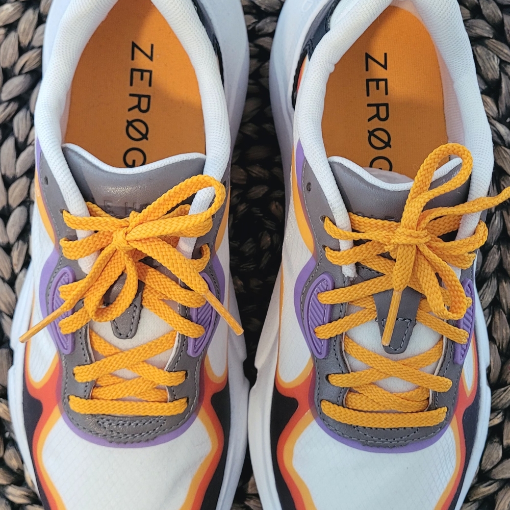 ZeroG White and Orange Sneakers